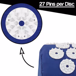 Acupressure Mat with Pillow & Ball Acupuncture Pin Massage Set Neck Pain Relief - Blue