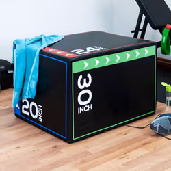 30 Inch PLYO JUMP BOX Large 3 in 1 Plyometric Gym Jumping Crate 20" 24" 30"