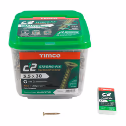 Timco C2 Strong-Fix Countersunk Multi-Purpose Screws - 3.5 x 30mm (1800 pack)