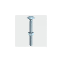 TIMco 12160CB Carriage Bolt and Hex Nut BZP 12.0 x 160mm Box of 10