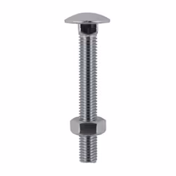 Timco Stainless Steel Dome Head Carriage Bolts & Hex Nuts (Silver) - M10 x 130mm (2 Pack Bag)
