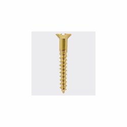 TIMco 00412CBS Brass Woodscrew Slotted CSK 4 x 1/2" Box of 200
