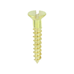 TIMCO Solid Brass Countersunk Woodscrews - 4 x 5/8