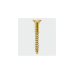 TIMco 00634CBS Brass Woodscrew Slotted CSK 6 x 3/4" Box of 200