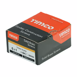 TIMCO Solid Brass Countersunk Woodscrews - 6 x 1