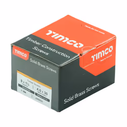 TIMCO Solid Brass Countersunk Woodscrews - 8 x 1 1/4