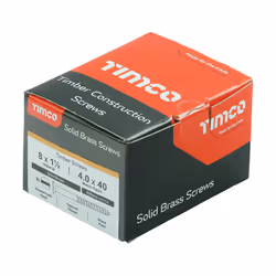TIMCO Solid Brass Countersunk Woodscrews - 8 x 1 1/2