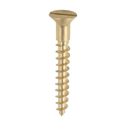 TIMCO Solid Brass Countersunk Woodscrews - 10 x 1 1/2