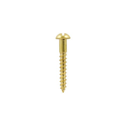 TIMCO Solid Brass Round Head Woodscrews - 4 x 1/2