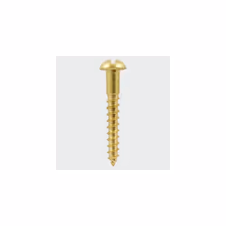 TIMco 00834RBS Brass Woodscrew Slotted Round 8 x 3/4" Box of 200