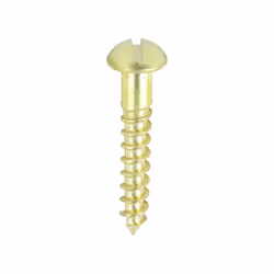 TIMCO Solid Brass Round Head Woodscrews - 8 x 1