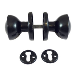 Taurus Plastic Rim / Mortice Knob Set 50mm Epoxy Black (1 Pack)