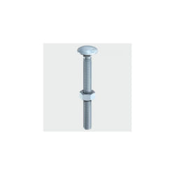 TIMco 0640CBP Carriage Bolt and Hex Nut BZP 6 x 40 Bag of 8