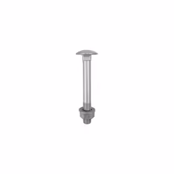 Timco Carriage Bolts DIN603, Hex Full Nuts DIN934 & Form A DIN125-A Washer Exterior Silver - M10 x 100 (10 Pack)