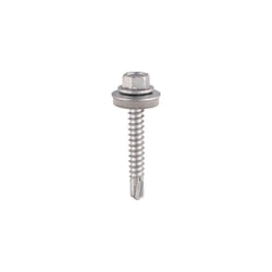 TIMCO Self-Drilling Light Section Drill Screw Exterior Silver with EPDM Washer - 5.5 x 19
