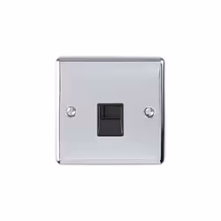 Enhance Decorative Telephone Master Polished Chrome Finish With Black Trim
