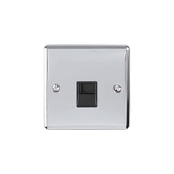 Enhance Decorative Telephone Master Polished Chrome Finish With Black Trim
