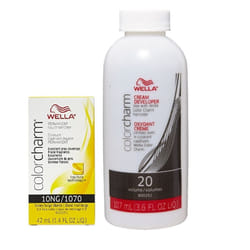 3.6oz ) Wella Color Charm Haircolor 10NG Honey Beige Blonde - 10NG + Developer (Vol. 20