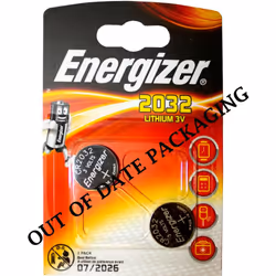 Energizer CR2032 3V Lithium Button Coin Cell Battery with Baby Secure Technology Pack of 2