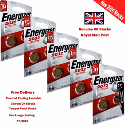 Energizer CR2032 3V Lithium Button Coin Cell Battery with Baby Secure Technology Pack of 10