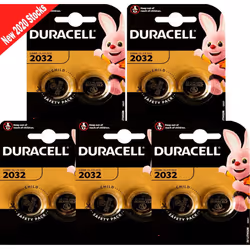 Duracell CR2032 3V Lithium Coin Cell Battery with Baby Secure Technology Pack of 10