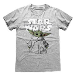 Men's The Mandalorian The Child Sketch Crew Neck T-Shirt - X-Large
