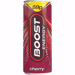 Boost Energy Drink 250ml Sugar Free Exotic Citrus - 24x250ml, Cherry