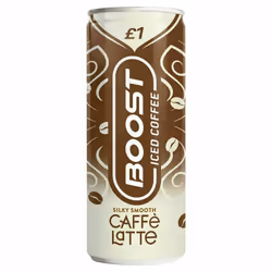 Boost Energy Drink Iced Coffee Latte Espresso - 12x250ml, Caffe Latte