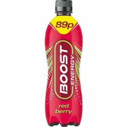 Boost Energy Drink 500ml All Flavours - 6x500ml, Red Berry