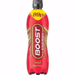Boost Energy Drink 500ml All Flavours - 12x500ml, Red Berry