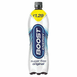 Boost Energy Drink 1 Ltr Original / Sugar Free - 24x1Ltr, Original Sugar Free