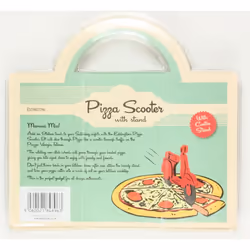 Red Pizza Scooter Cutter Non Stick Wheels Cutting Moped Vespa Gift
