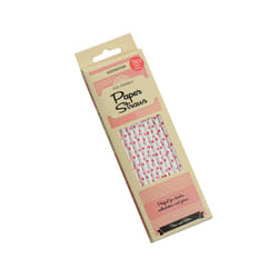 Eddingtons 30 Pack Paper Straws, White & Red Polka Dot