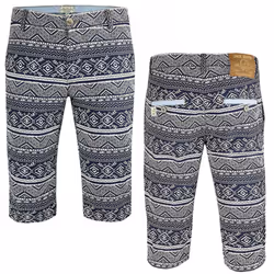 Mens Chino Shorts Summer Casual Cotton Pants - Blue, 30