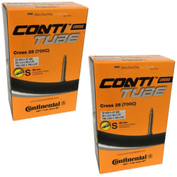Cross 28 700 x 32-47c Bike Inner Tubes - Presta 60mm Long Valve (Pair),Black