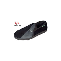 Mens Famous Dunlop WINSTON II Slippers - 13, Black/Grey