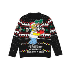 The Simpsons Christmas Jumper (Mens Black) - X-Large