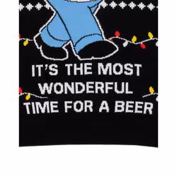 The Simpsons Christmas Jumper (Mens Black) - XX-Large