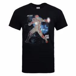 Marvel Short Sleeved T-Shirt (Mens Black) - X-Large