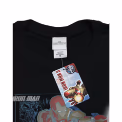 Marvel Short Sleeved T-Shirt (Mens Black) - X-Large