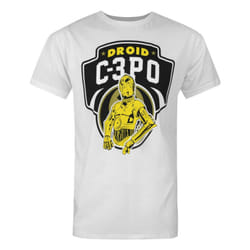 Star Wars Short Sleeved T-Shirt (Mens White)