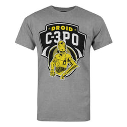 Star Wars Short Sleeved T-Shirt (Mens Grey) - Small