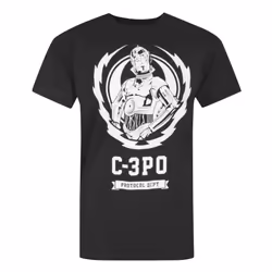Star Wars Short Sleeved T-Shirt (Mens Black) - Medium