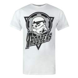Star Wars Short Sleeved T-Shirt (Mens White) - Small