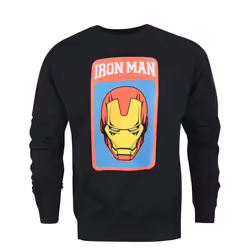Marvel Sweatshirt (Mens Black) - Large