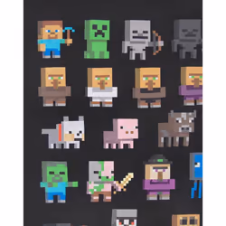 Minecraft Sprites Boys Black T-Shirt - 12-13 Years