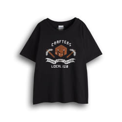 Minecraft Short Sleeved T-Shirt (Boys Black) - 7-8 Years