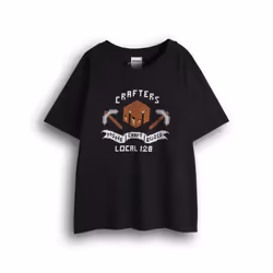 Minecraft Short Sleeved T-Shirt (Boys Black) - 5-6 Years