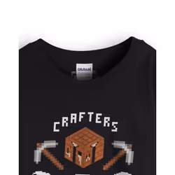 Minecraft Short Sleeved T-Shirt (Boys Black) - 5-6 Years