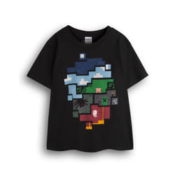 Minecraft Short Sleeved T-Shirt (Boys Black) - 5-6 Years